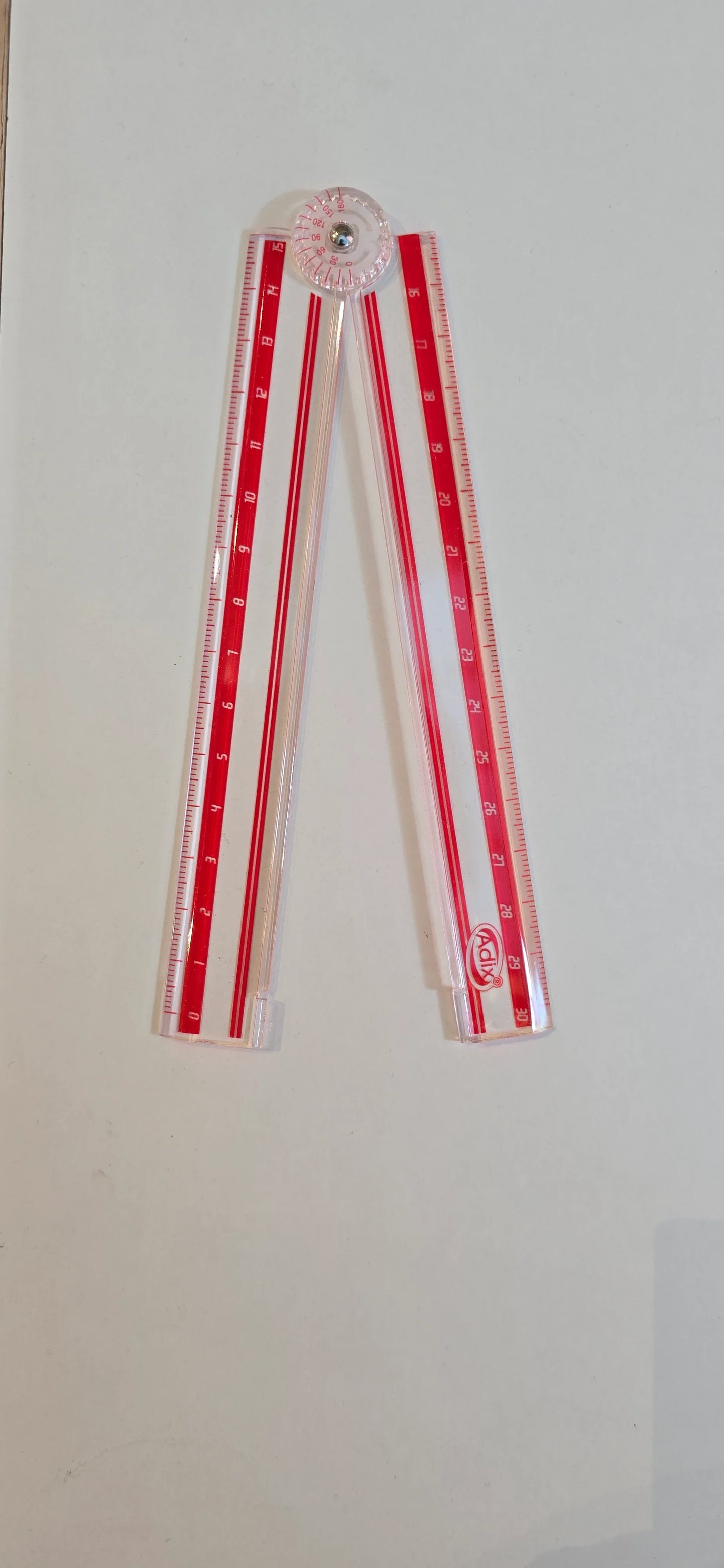 Regla Plástica Plegable 30cm con Transportador 180ª ADIX