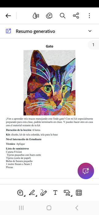 GATO MARINA LANDI II + Entrada Lana&Textil