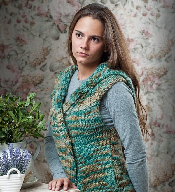 Chaleco Matizado Turquesa