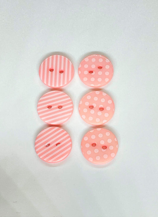 26- Botones Líneas y Puntos en Rosado