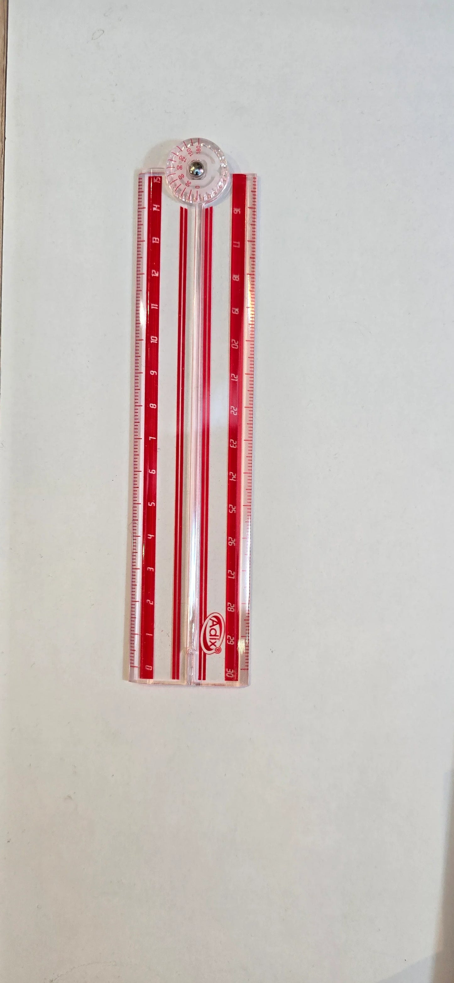 Regla Plástica Plegable 30cm con Transportador 180ª ADIX