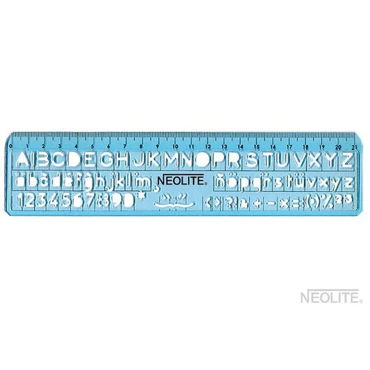 Plantilla / Normógrafo Escolar 21cm NEOLITE