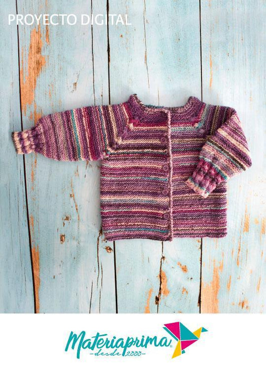 Chaleco Raglan Lila