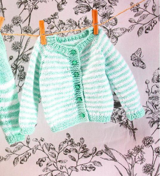 Chaleco Celeste con Blanco (4 Meses)