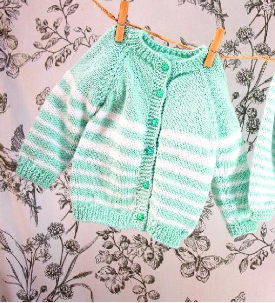 Chaleco Celeste con Blanco (1-2 Meses)