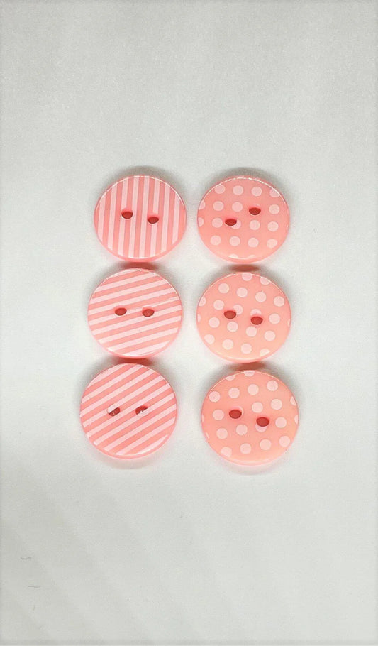 26- Botones Líneas y Puntos en Rosado