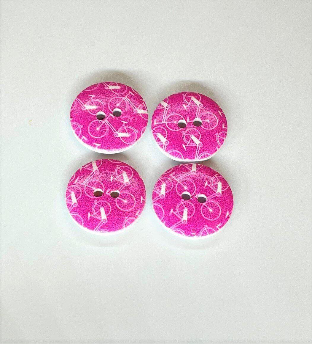 3- Botones Bici en Fucsia