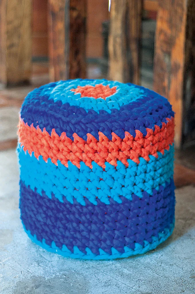 Pouf Cilíndrico Rayado