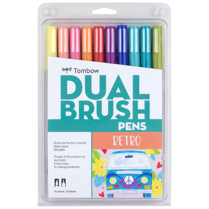 Set Dual Brush Pen Retro Tombow